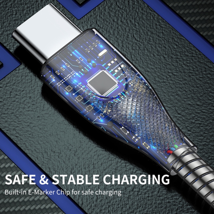 ENKAY ENK-CB128 PD 27W Type-C to 8 Pin Carbon Steel Hose Spring Fast Charging Data Cable, Length:2m(Black) ENKAY ENK-CB128 PD 27W Type-C to 8 Pin Carbon Steel Hose Spring Fast Charging Data Cable, Length:2m(Black)