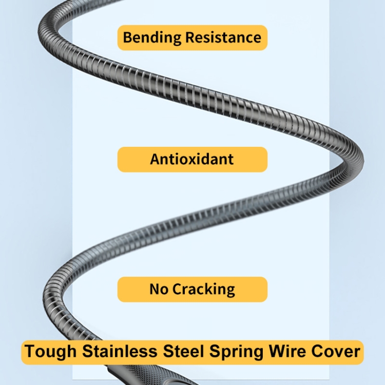 ENKAY ENK-CB128 PD 27W Type-C to 8 Pin Carbon Steel Hose Spring Fast Charging Data Cable, Length:2m(Black) ENKAY ENK-CB128 PD 27W Type-C to 8 Pin Carbon Steel Hose Spring Fast Charging Data Cable, Length:2m(Black)