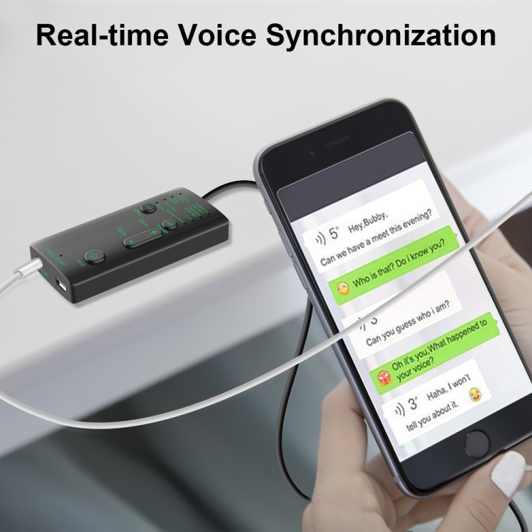 Cambiador de voz Diferentes cambios de sonido Amplificadores de voz  portátiles Modulador de cambio de voz para PC Teléfono Tableta Tarjeta de  sonido