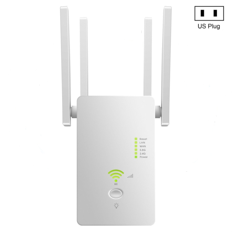 Ripetitore WiFi wireless U6 5Ghz Router 1200Mbps Ripetitore WiFi 2.4G  Extender a lungo raggio (spina UE)