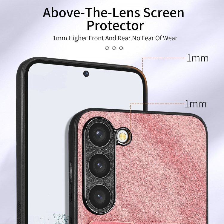 For Samsung Galaxy S23 5G Retro Skin-feel Ring Card Wallet Phone Case(Pink) For Samsung Galaxy S23 5G Retro Skin-feel Ring Card Wallet Phone Case(Pink)