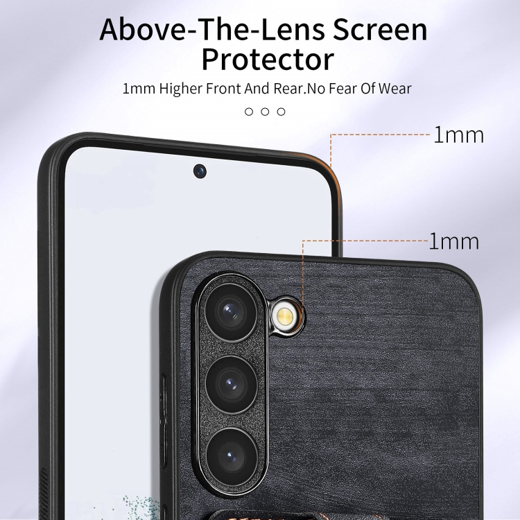For Samsung Galaxy S22 5G Retro Skin-feel Ring Card Wallet Phone Case(Black) For Samsung Galaxy S22 5G Retro Skin-feel Ring Card Wallet Phone Case(Black)