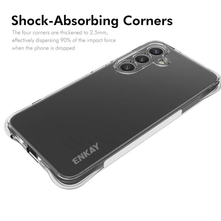 For Samsung Galaxy S25+ 5G ENKAY Clear TPU Shockproof Anti-slip Phone Case For Samsung Galaxy S25+ 5G ENKAY Clear TPU Shockproof Anti-slip Phone Case