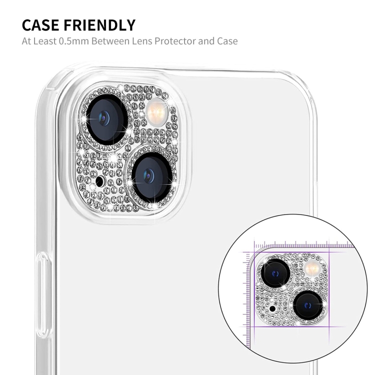 For iPhone 13 / 13 mini ENKAY Hat-Prince Blink Diamond Camera Lens Aluminium Alloy Tempered Glass Film(Pink) For iPhone 13 / 13 mini ENKAY Hat-Prince Blink Diamond Camera Lens Aluminium Alloy Tempered Glass Film(Pink)