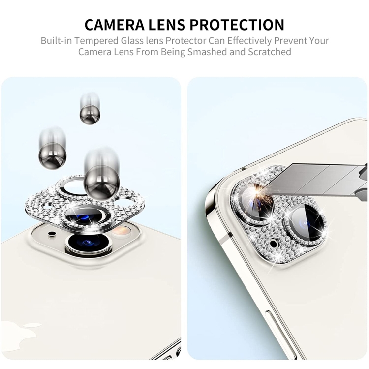 For iPhone 13 / 13 mini ENKAY Hat-Prince Blink Diamond Camera Lens Aluminium Alloy Tempered Glass Film(Pink) For iPhone 13 / 13 mini ENKAY Hat-Prince Blink Diamond Camera Lens Aluminium Alloy Tempered Glass Film(Pink)