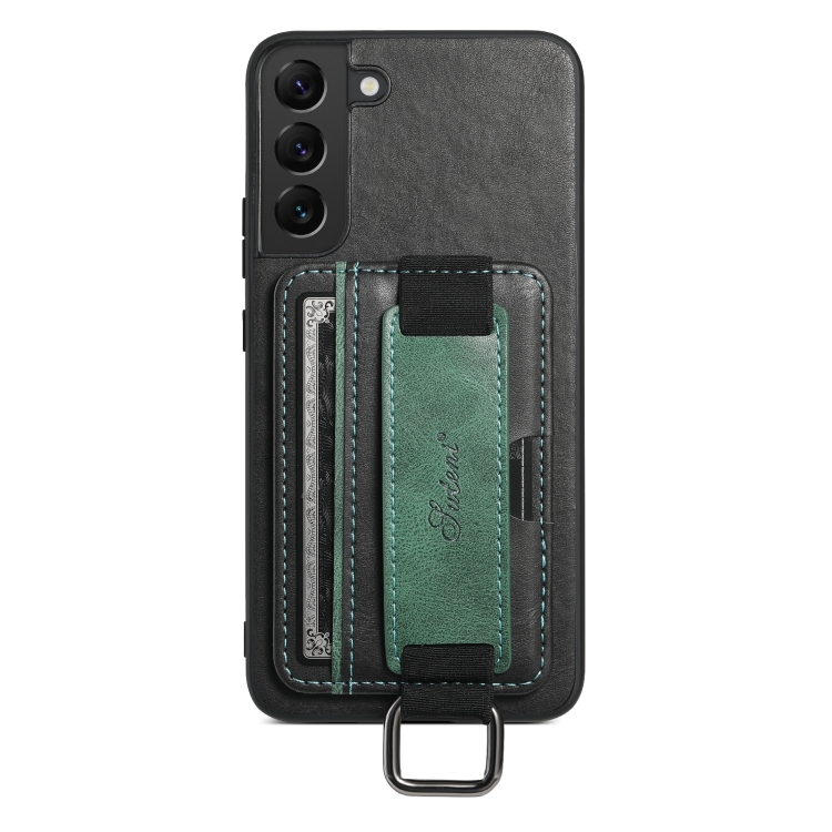 For Samsung Galaxy S22+ 5G Suteni H13 Card Wallet Wrist Strap Holder PU Phone Case(Black) For Samsung Galaxy S22+ 5G Suteni H13 Card Wallet Wrist Strap Holder PU Phone Case(Black)