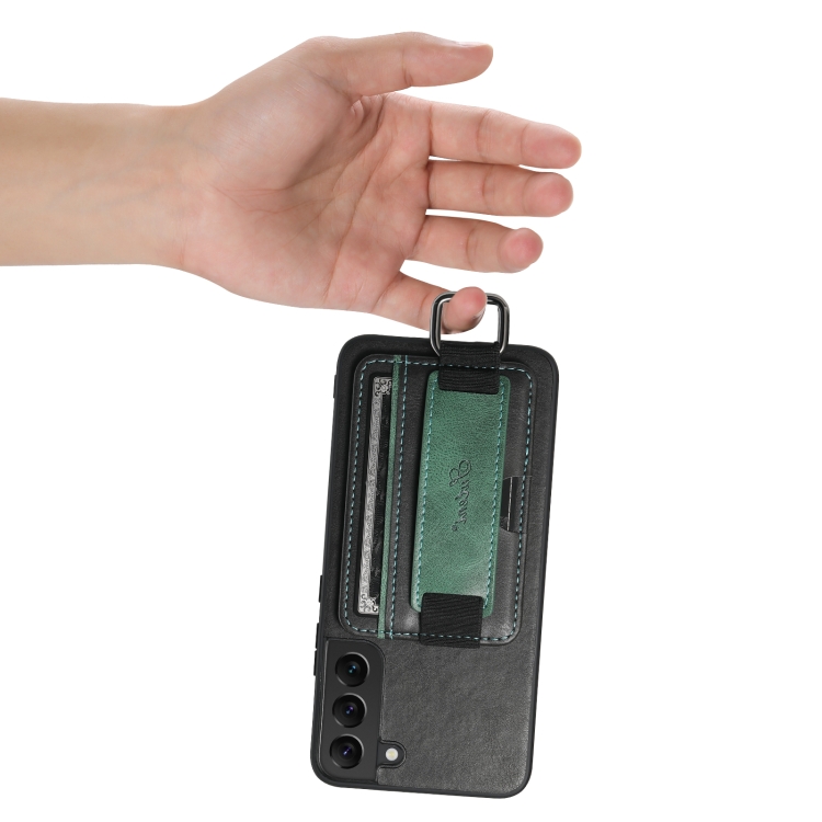 For Samsung Galaxy S22+ 5G Suteni H13 Card Wallet Wrist Strap Holder PU Phone Case(Black) For Samsung Galaxy S22+ 5G Suteni H13 Card Wallet Wrist Strap Holder PU Phone Case(Black)