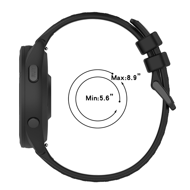 Per Amazfit GTS 4 Mini 20mm Cinturino sportivo in silicone bicolore (nero +  giallo)