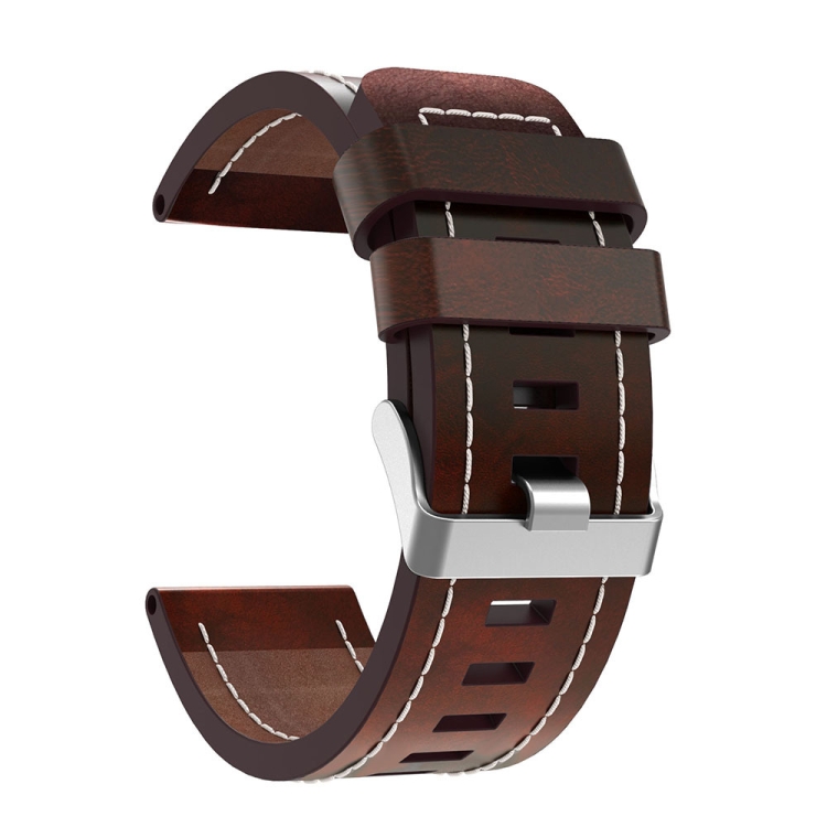 Pour Garmin Fenix 3 Saphir 26mm Cuir Acier Boucle Bracelet de montre