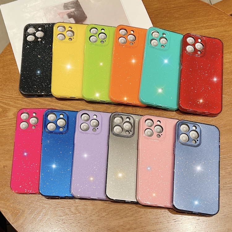 For iPhone SE 2022 / SE 2020 / 7 / 8 Jelly Glitter Solid Color TPU Phone Case(Black) For iPhone SE 2022 / SE 2020 / 7 / 8 Jelly Glitter Solid Color TPU Phone Case(Black)