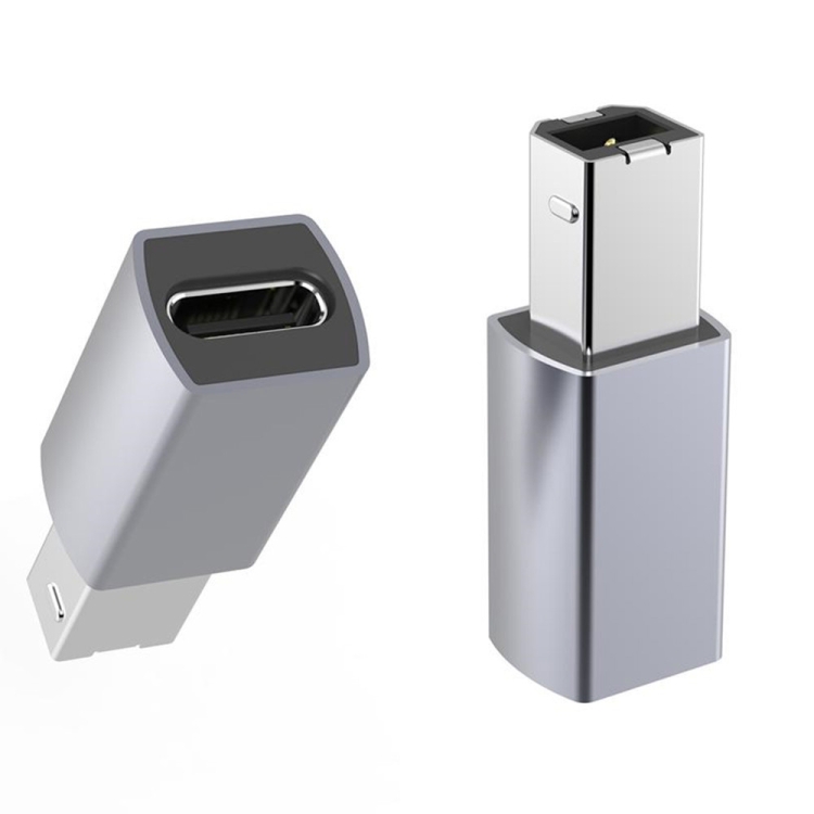 2 Pièces Adaptateur USB C Femelle Vers USB B Mâle, Connecteur De Conversion Type C Vers B, Compatible Pour Imprimantes, Pianos Électriques, Supporte La Synchronisation Des Données, Plug & Play