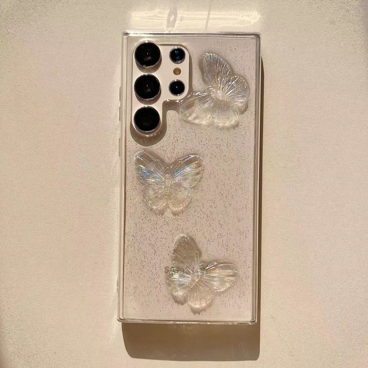 For Samsung Galaxy S22 5G Clear Crystal Butterflies TPU Phone Case(Transparent) For Samsung Galaxy S22 5G Clear Crystal Butterflies TPU Phone Case(Transparent)