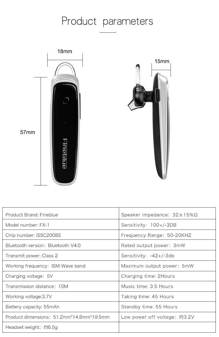 Fineblue FX-1 Bluetooth 4.0 Беспроводная стереогарнитура Наушники с  микрофоном для Iphone Android Hands Free Music Talk наушники Золото