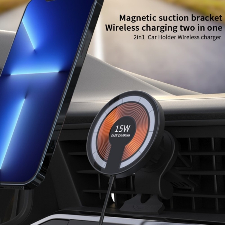 T09 2 in 1 Transparent Car Magnetic Wireless Charger 15W Fast Charging Stand T09 2 in 1 Transparent Car Magnetic Wireless Charger 15W Fast Charging Stand