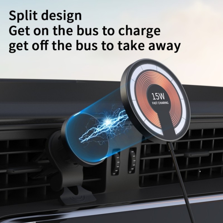 T09 2 in 1 Transparent Car Magnetic Wireless Charger 15W Fast Charging Stand T09 2 in 1 Transparent Car Magnetic Wireless Charger 15W Fast Charging Stand