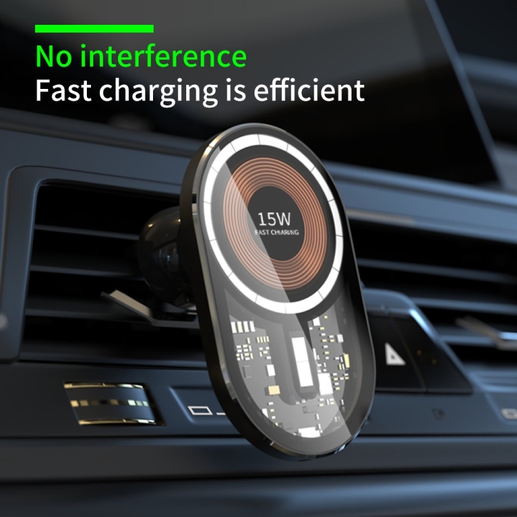 T10 15W Transparent Car Magnetic Wireless Charger T10 15W Transparent Car Magnetic Wireless Charger