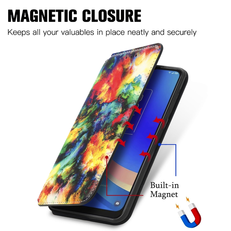 Para TCL 40 SE CaseNeo Funda de teléfono de cuero magnético colorido (Cubo  colorido)