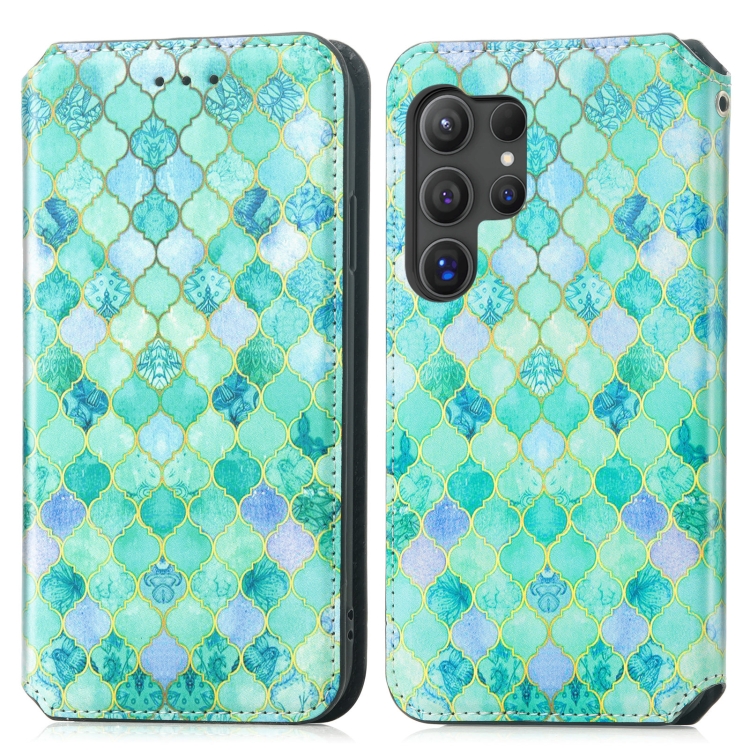 For Samsung Galaxy S24 Ultra 5G CaseNeo Colorful Magnetic Leather Phone Case(Emerald) For Samsung Galaxy S24 Ultra 5G CaseNeo Colorful Magnetic Leather Phone Case(Emerald)