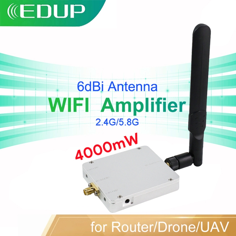 EDUP EP-AB015 4W 2.4GHz / 5.8GHz Amplificador WiFi de señal inalámbrica de doble banda - 4