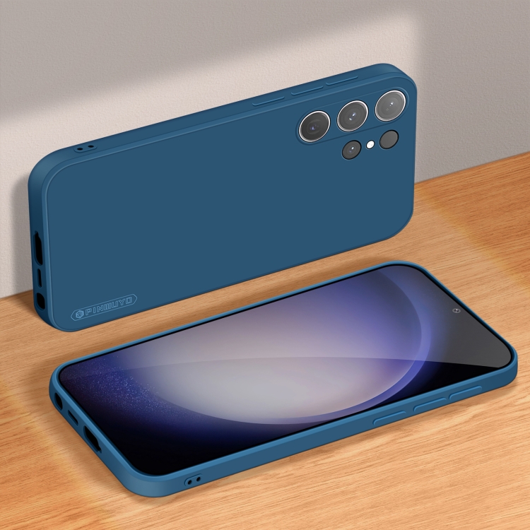For Samsung Galaxy S24 Ultra 5G PINWUYO Sense Series Liquid Silicone TPU Phone Case(Blue)