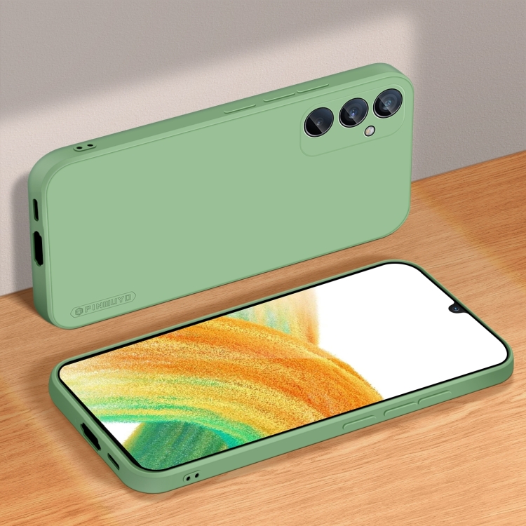 For Samsung Galaxy S24 FE 5G PINWUYO Sense Series Liquid Silicone TPU Phone Case(Green) For Samsung Galaxy S24 FE 5G PINWUYO Sense Series Liquid Silicone TPU Phone Case(Green)