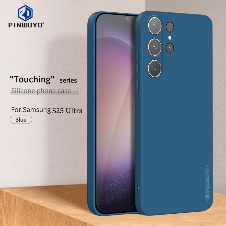 For Samsung Galaxy S25 Ultra 5G PINWUYO Sense Series Liquid Silicone TPU Phone Case(Blue) For Samsung Galaxy S25 Ultra 5G PINWUYO Sense Series Liquid Silicone TPU Phone Case(Blue)
