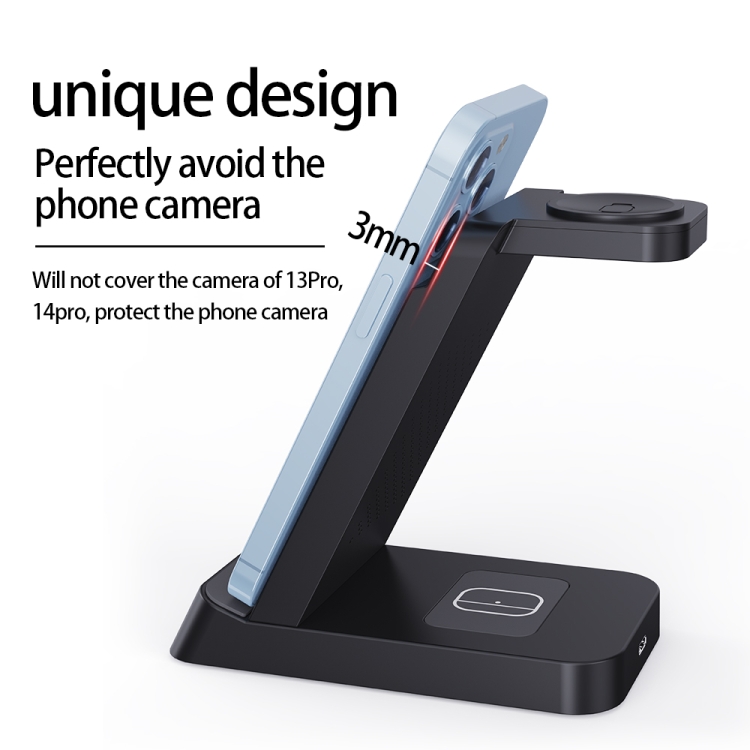 B20A 15W Qi Wireless Charger Charging Stand Compatible for iPhone iWatch Airpods(Black) B20A 15W Qi Wireless Charger Charging Stand Compatible for iPhone iWatch Airpods(Black)