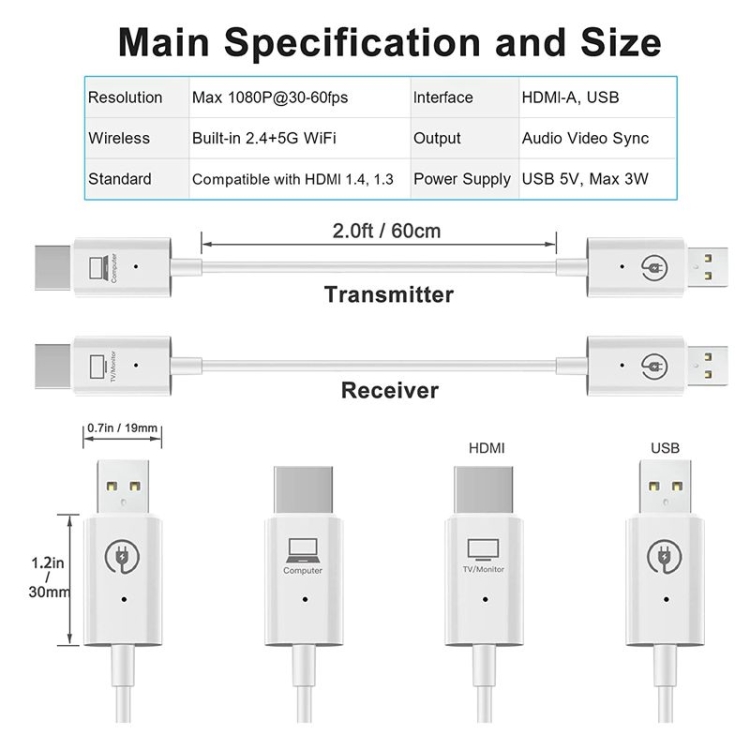 Câble adaptateur vidéo pour projecteur HDTV 7565S 8 broches vers HDMI pour  iPad (gris)
