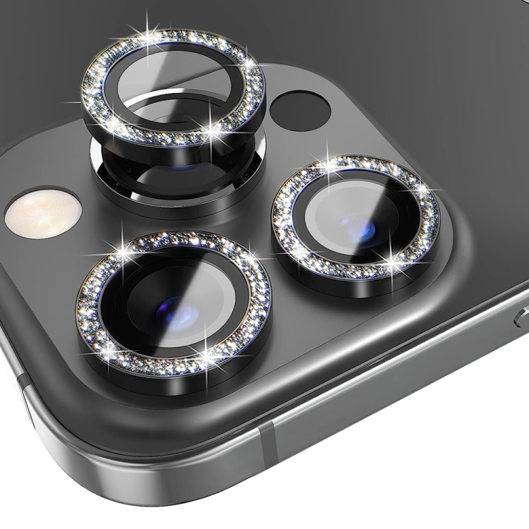 For iPhone 13 Pro / 13 Pro Max NORTHJO Camera Lens Protector Tempered Glass Bling Glitter Metal Ring Film(Black) For iPhone 13 Pro / 13 Pro Max NORTHJO Camera Lens Protector Tempered Glass Bling Glitter Metal Ring Film(Black)