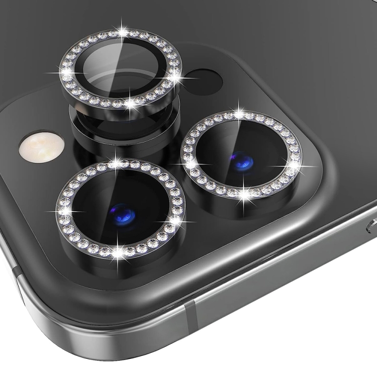 For iPhone 13 Pro / 13 Pro Max NORTHJO Camera Lens Protector Tempered Glass Metal Rhinestone Ring Film(Black) For iPhone 13 Pro / 13 Pro Max NORTHJO Camera Lens Protector Tempered Glass Metal Rhinestone Ring Film(Black)