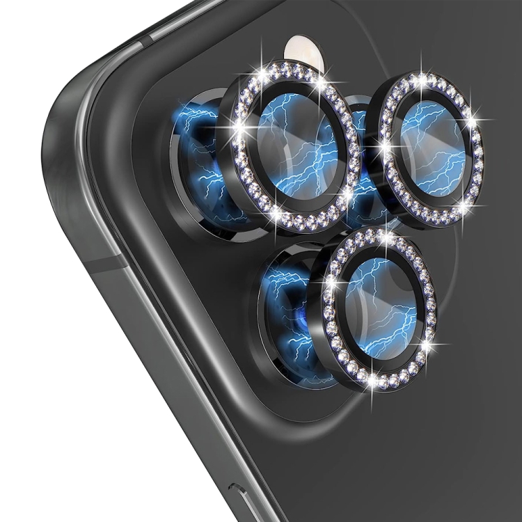 For iPhone 13 Pro / 13 Pro Max NORTHJO Camera Lens Protector Tempered Glass Metal Rhinestone Ring Film(Black) For iPhone 13 Pro / 13 Pro Max NORTHJO Camera Lens Protector Tempered Glass Metal Rhinestone Ring Film(Black)