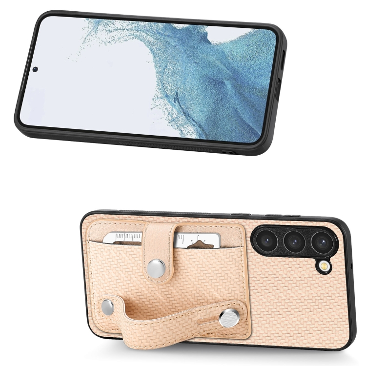 For Samsung Galaxy S23+ 5G Wristband Kickstand Wallet Back Phone Case with Tool Knife(Khaki) For Samsung Galaxy S23+ 5G Wristband Kickstand Wallet Back Phone Case with Tool Knife(Khaki)