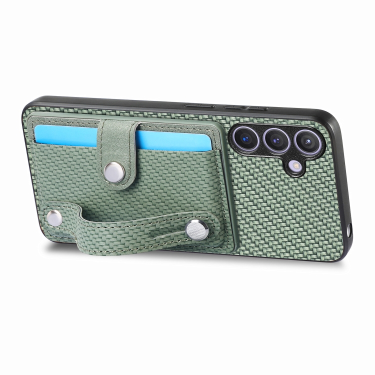 For Samsung Galaxy S24+ 5G Wristband Kickstand Wallet Back Phone Case with Tool Knife(Green) For Samsung Galaxy S24+ 5G Wristband Kickstand Wallet Back Phone Case with Tool Knife(Green)