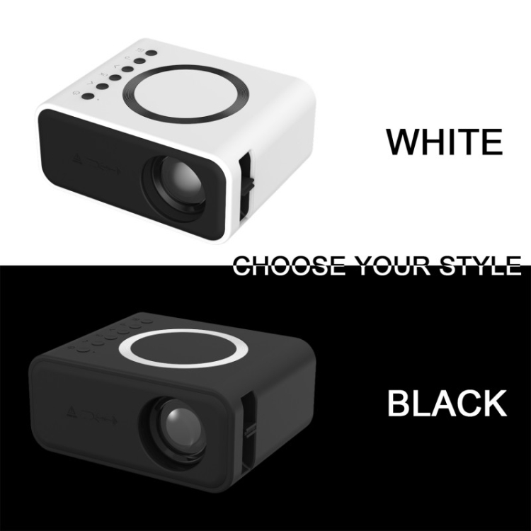 YT300 Home Multimedia Mini proiettore remoto Supporto per telefono  cellulare (spina americana nera)