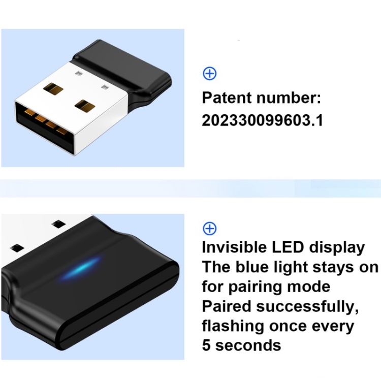 ORICO – adaptateur USB Bluetooth 5.0, Mini souris sans fil