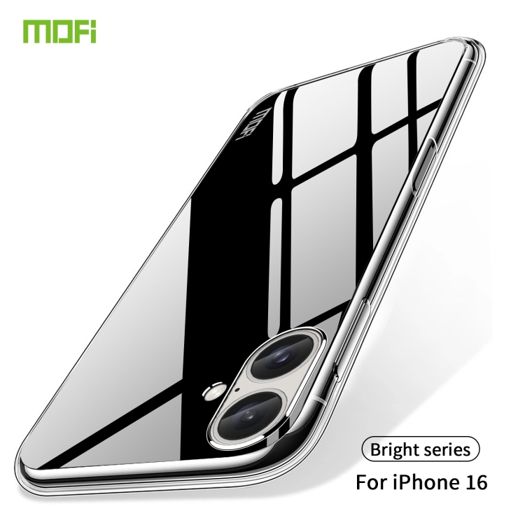 For iPhone 16 MOFI Ming Series Ultra-thin TPU Phone Case(Transparent) For iPhone 16 MOFI Ming Series Ultra-thin TPU Phone Case(Transparent)