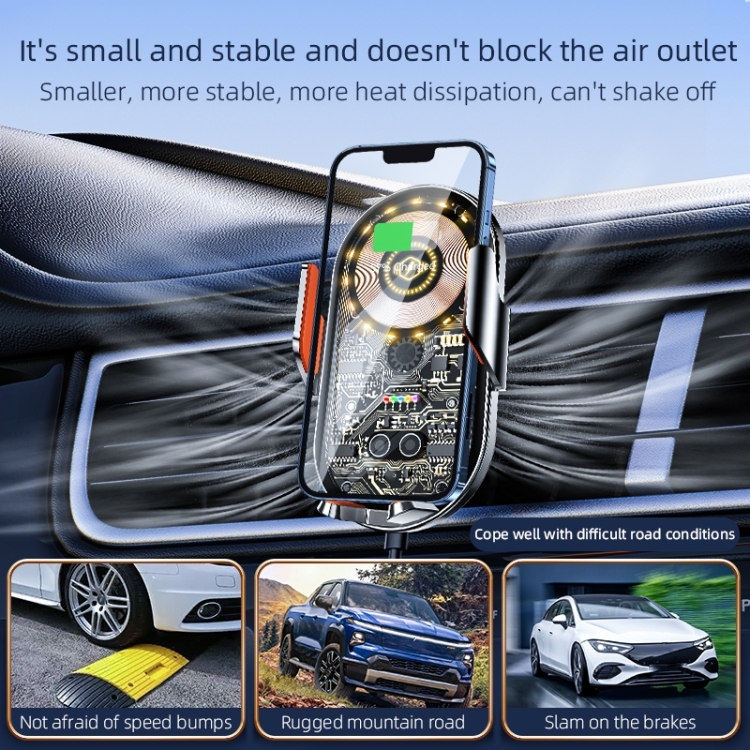 C12 Wireless Fast Charging Car Bracket Interior Cup Air Outlet Fixing Clip Induction Luminous LOGO C12 Wireless Fast Charging Car Bracket Interior Cup Air Outlet Fixing Clip Induction Luminous LOGO