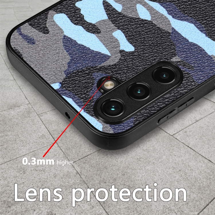 For Samsung Galaxy S20 FE Camouflage Leather Back Cover Phone Case(Blue) For Samsung Galaxy S20 FE Camouflage Leather Back Cover Phone Case(Blue)