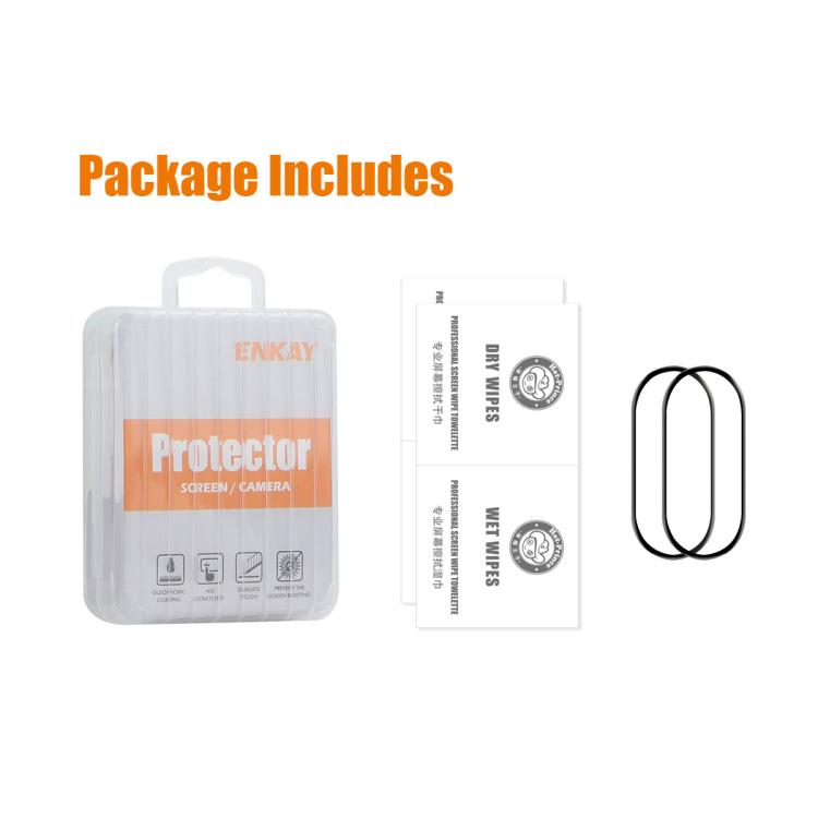For Xiaomi Smart Band 11 / 11 NFC 2pcs ENKAY ENKAY 3D Full Coverage Soft PC Edge PMMA HD Screen Film