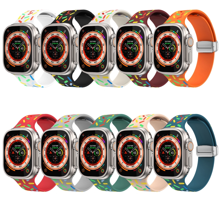 Para Apple Watch Ultra 2 49mm Padrão de Fibra de Carbono Fivela Magnética  Pulseira de Relógio