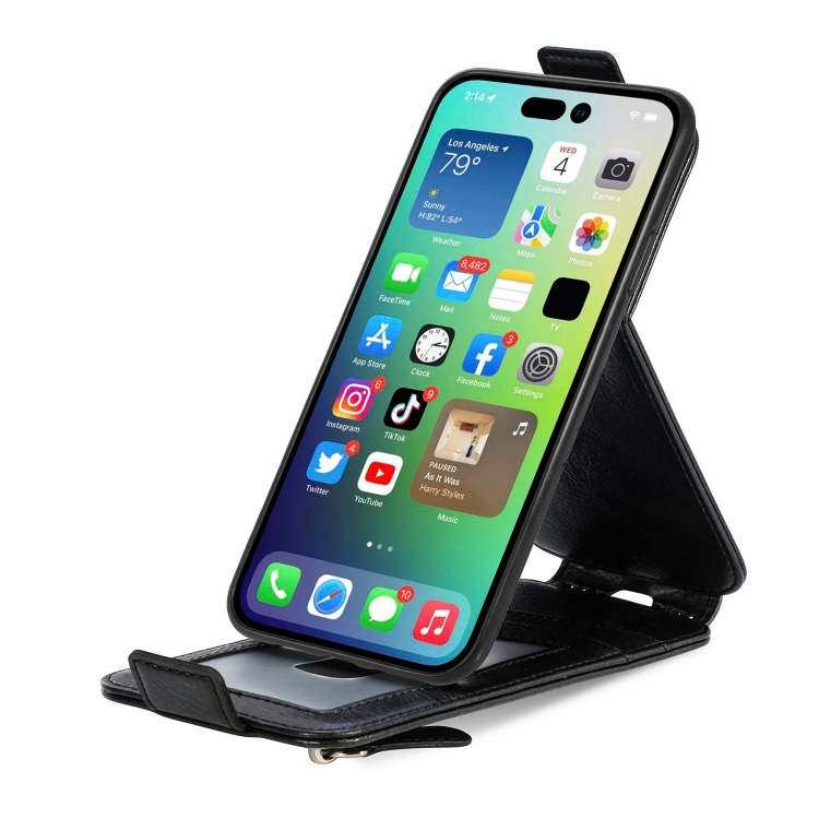 For iPhone 15 Pro Zipper Wallet Vertical Flip Leather Phone Case(Black) For iPhone 15 Pro Zipper Wallet Vertical Flip Leather Phone Case(Black)