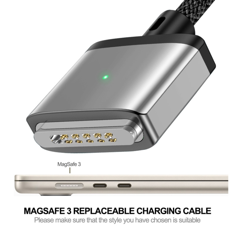 Câble USB-C vers MagSafe 3 140 W, câble de charge magnétique 3