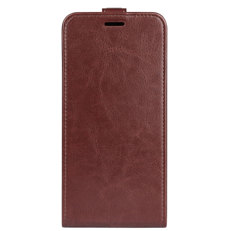 For iPhone 16 R64 Texture Single Vertical Flip Leather Phone Case(Brown) For iPhone 16 R64 Texture Single Vertical Flip Leather Phone Case(Brown)