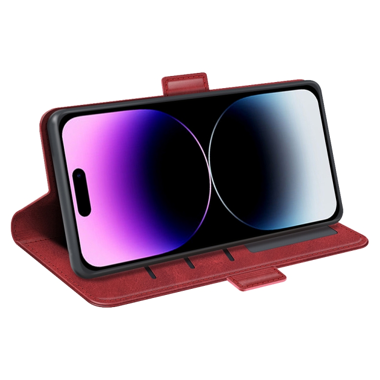 For iPhone 15 Pro Dual-side Magnetic Buckle Horizontal Flip Leather Phone Case(Red) For iPhone 15 Pro Dual-side Magnetic Buckle Horizontal Flip Leather Phone Case(Red)