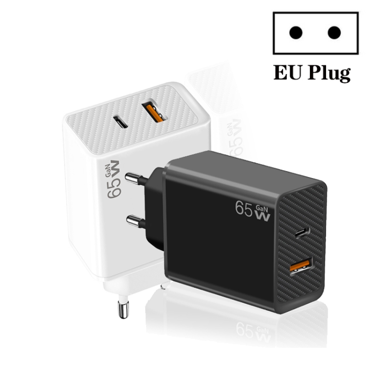 GaN PD48W Type-C PD3.0 + USB3.0 Notebook Adapter for MacBook Series ,EU Plug(Black) GaN PD48W Type-C PD3.0 + USB3.0 Notebook Adapter for MacBook Series ,EU Plug(Black)