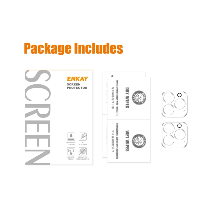 For iPhone 15 Pro / 15 Pro Max 2pcs ENKAY Hat-Prince 9H Rear Camera Lens Tempered Glass Film For iPhone 15 Pro / 15 Pro Max 2pcs ENKAY Hat-Prince 9H Rear Camera Lens Tempered Glass Film
