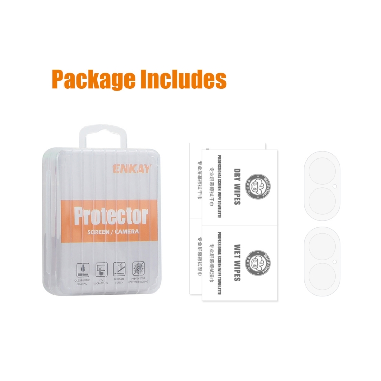 For iPhone 16 / 16 Plus 2pcs ENKAY Hat-Prince 9H Rear Camera Lens Tempered Glass Film For iPhone 16 / 16 Plus 2pcs ENKAY Hat-Prince 9H Rear Camera Lens Tempered Glass Film