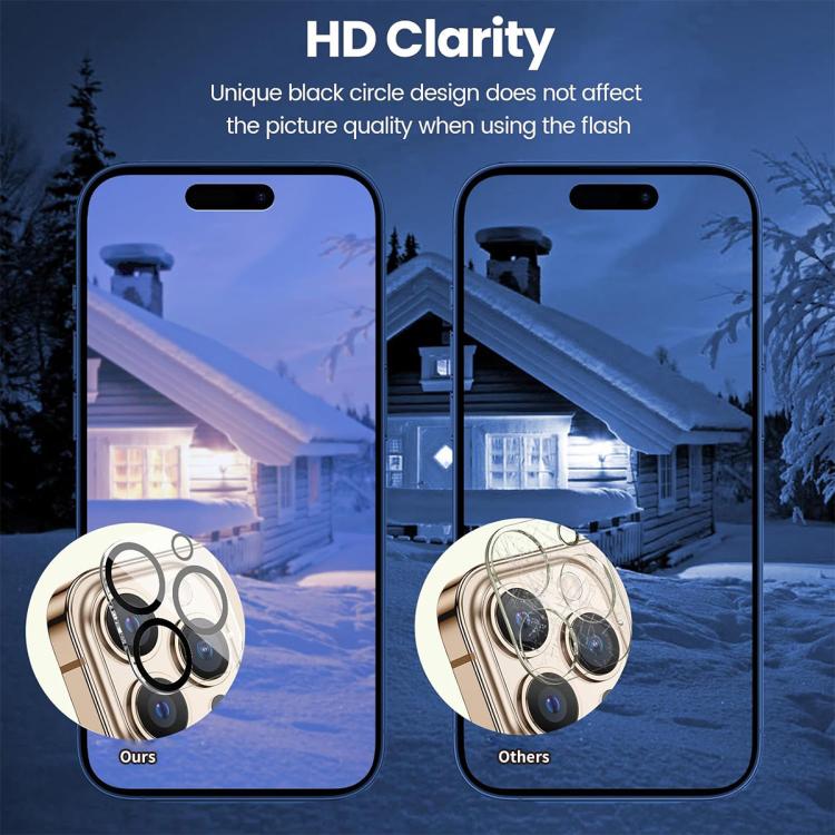 For iPhone 16 Pro / 16 Pro Max 2pcs ENKAY Hat-Prince 9H Rear Camera Lens Tempered Glass Film For iPhone 16 Pro / 16 Pro Max 2pcs ENKAY Hat-Prince 9H Rear Camera Lens Tempered Glass Film