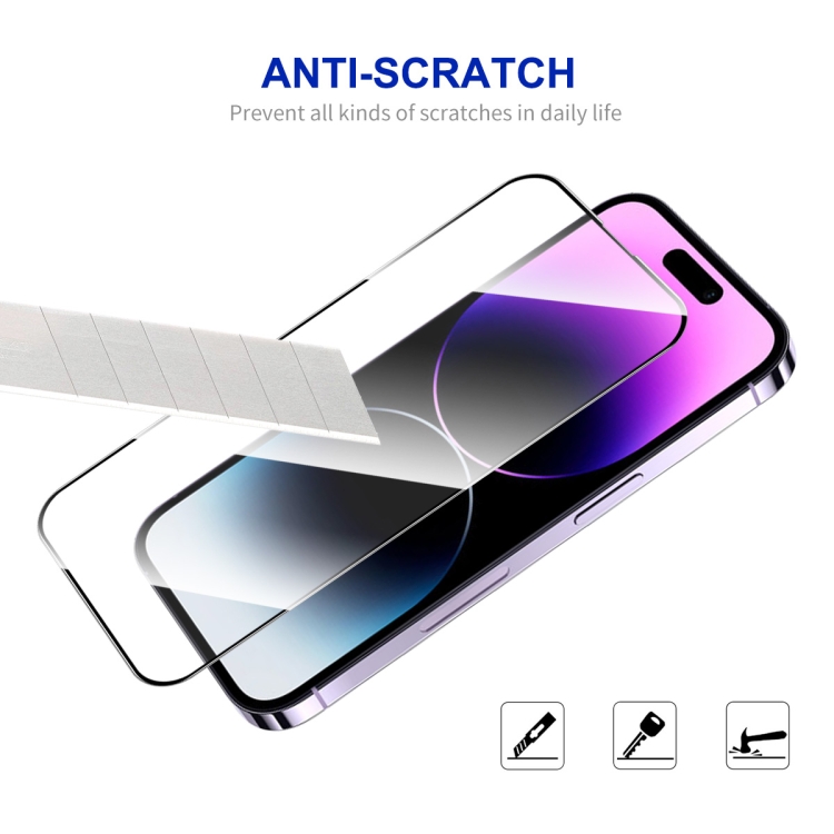 For iPhone 15 Pro 10pcs ENKAY Full Glue High Aluminum-silicon Tempered Glass Film For iPhone 15 Pro 10pcs ENKAY Full Glue High Aluminum-silicon Tempered Glass Film