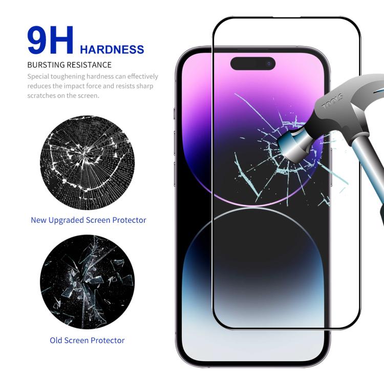 For iPhone 16 10pcs ENKAY Full Glue High Aluminum-silicon Tempered Glass Film For iPhone 16 10pcs ENKAY Full Glue High Aluminum-silicon Tempered Glass Film